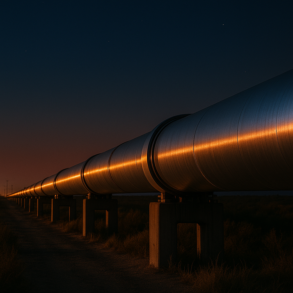 Pipeline at night